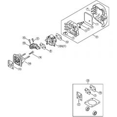 Genuine Stihl FS55 2-MIX / M - Air filter, Spacer flange 2-MIX