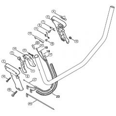 Genuine Stihl FS55 / AE - Bike handle (27.2001)