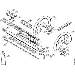 Genuine Stihl FS55 C-E / AB - Drive tube assembly FS 55, Loop handle