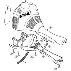 Genuine Stihl FS55 C-E / K - Engine housing (Bike handle)
