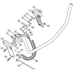 Genuine Stihl FS55 T / AE - Bike handle (27.2001)