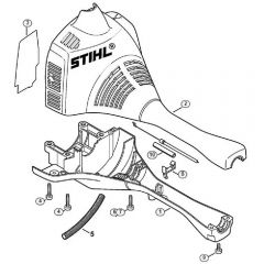 Genuine Stihl FS55 T / K - Engine housing (Bike handle)