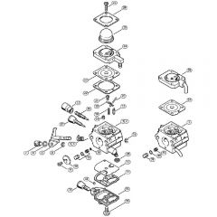 Genuine Stihl FS55 / U - Carburetor C1Q-S187, C1Q-S160, C1Q-S143 BR (16.2014), (29.2010), (15.2009)