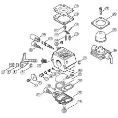 Genuine Stihl FS55 / X - Carburetor C1Q-S66 (36.2002)