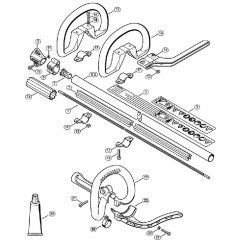 Genuine Stihl FS56 - 4144 / N - Drive tube assembly, Loop handle