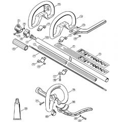 Genuine Stihl FS56 C-E / N - Drive tube assembly, Loop handle