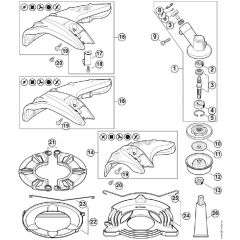 Genuine Stihl FS56 R / O - Gear head, Deflector