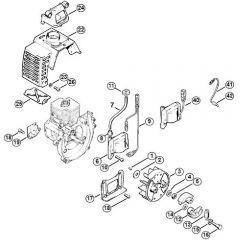 Genuine Stihl FS62 / C - Ignition system, Clutch