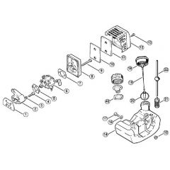 Genuine Stihl FS62 / D - Air filter, Fuel tank