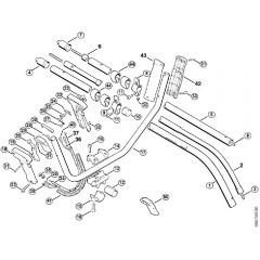 Genuine Stihl FS62 / G - Two-handed handle bar, Drive tube assembly