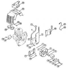 Genuine Stihl FS62 R / C - Ignition system, Clutch