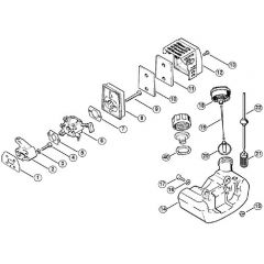 Genuine Stihl FS62 R / D - Air filter, Fuel tank