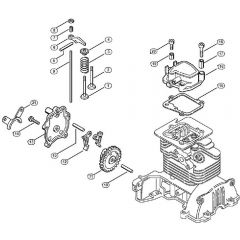 Genuine Stihl FS65-4 / B - Valve timing gear