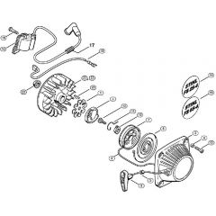 Genuine Stihl FS65-4 / C - Rewind starter, Ignition system