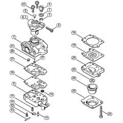 Genuine Stihl FS65-4 / H - Carburetor WYL-63 1205 100 (2)