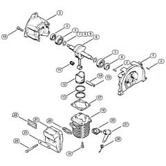 Genuine Stihl FS65 AVRE / A - Crankcase, Cylinder