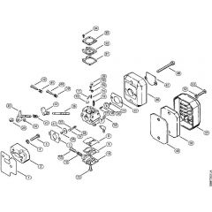 Genuine Stihl FS65 AVRE / C - Carburetor, Air filter