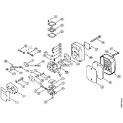 Genuine Stihl FS65 / C - Carburetor, Air filter