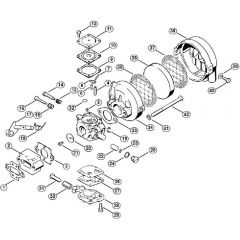 Genuine Stihl FS65 / K - Carburetor, Air filter  X 13 524 140