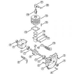 Genuine Stihl FS66 R / A - Crankcase, Cylinder