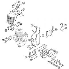 Genuine Stihl FS66 R / C - Ignition system, Clutch