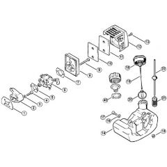 Genuine Stihl FS66 R / D - Air filter, Fuel tank