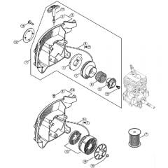 Genuine Stihl FS70 RC-E / B - Rewind starter ErgoStart/Easy2Start