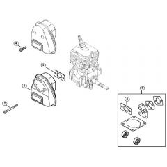 Genuine Stihl FS70 RC-E / C - Muffler