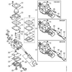 Genuine Stihl FS70 RC-E / J - Carburetor C1M-S226, C1M-S207, C1M-S145