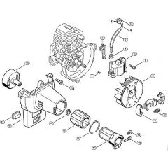 Genuine Stihl FS72 / C - Ignition system, Clutch