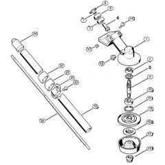 Genuine Stihl FS74 / O - FS 76: Gear head, Drive tube assembly