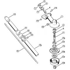 Genuine Stihl FS76 / O - FS 76: Gear head, Drive tube assembly