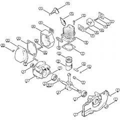 Genuine Stihl FS80 AVE / A - Crankcase, Cylinder