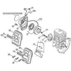 Genuine Stihl FS80 / B - Rewind starter, Muffler