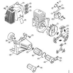 Genuine Stihl FS80 / C - Ignition system, Clutch