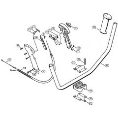 Genuine Stihl FS80 / X - Bike handle (24.2002), (15.2003)