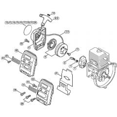 Genuine Stihl FS85 / B - Rewind starter, Muffler