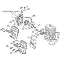 Genuine Stihl FS85 R / B - Rewind starter, Muffler