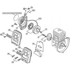 Genuine Stihl FS85 T / B - Rewind starter, Muffler