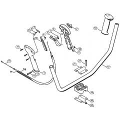 Genuine Stihl FS85 / X - Bike handle (24.2002), (15.2003)