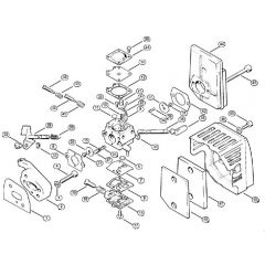 Genuine Stihl FS86 / E - Carburetor, Air filter