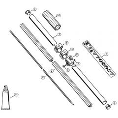 Genuine Stihl FS87 R / L - Drive tube assembly