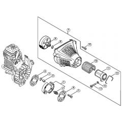 Genuine Stihl FS91 R / F - Clutch, Fan housing