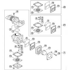 Genuine Stihl FS94 / C - Carburetor 4149/02 from Serial number 516674202