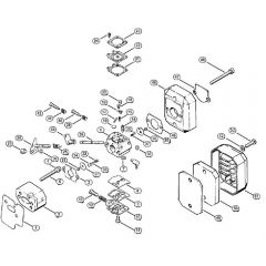 Genuine Stihl FS96 / C - Carburetor, Air filter