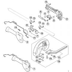 Genuine Stihl FSA130 R / C - Control handle FSA 130 R