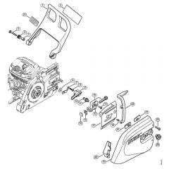 Genuine Stihl GS461 / D - Hand guard, Chain sprocket cover