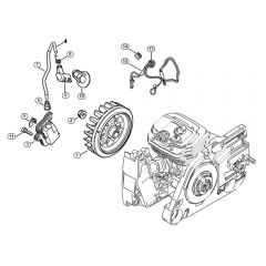 Genuine Stihl GS461 / E - Ignition system, Wiring harness