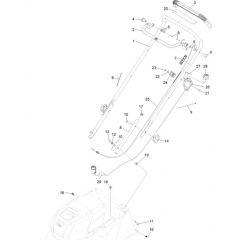 Hayter Harrier 41 60V Push - 373A (411602944 - 999999999) - Handlebar - Controls