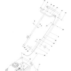 Hayter Harrier 41 Push - 374A (409108957 - 999999999) - Handlebar - Controls